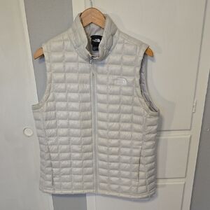 The North Face Light Gray Quilted Vest